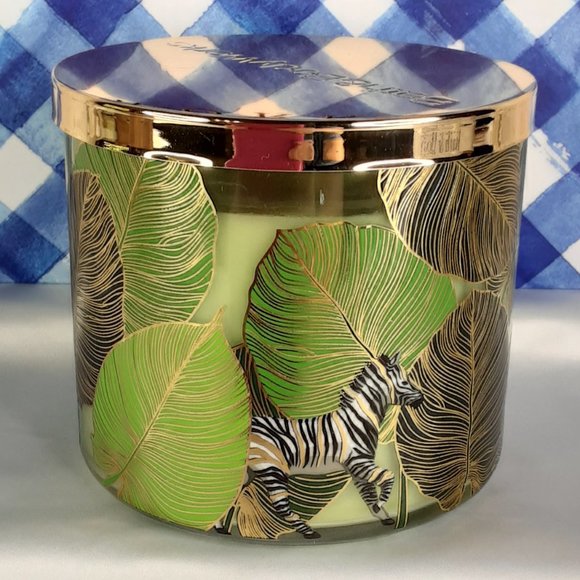 BATH & BODY WORKS 3-WICK 'FRESH BAMBOO' SCENTED CANDLE 'EXOTIC JUNGLE COLLECTION - Picture 2 of 11